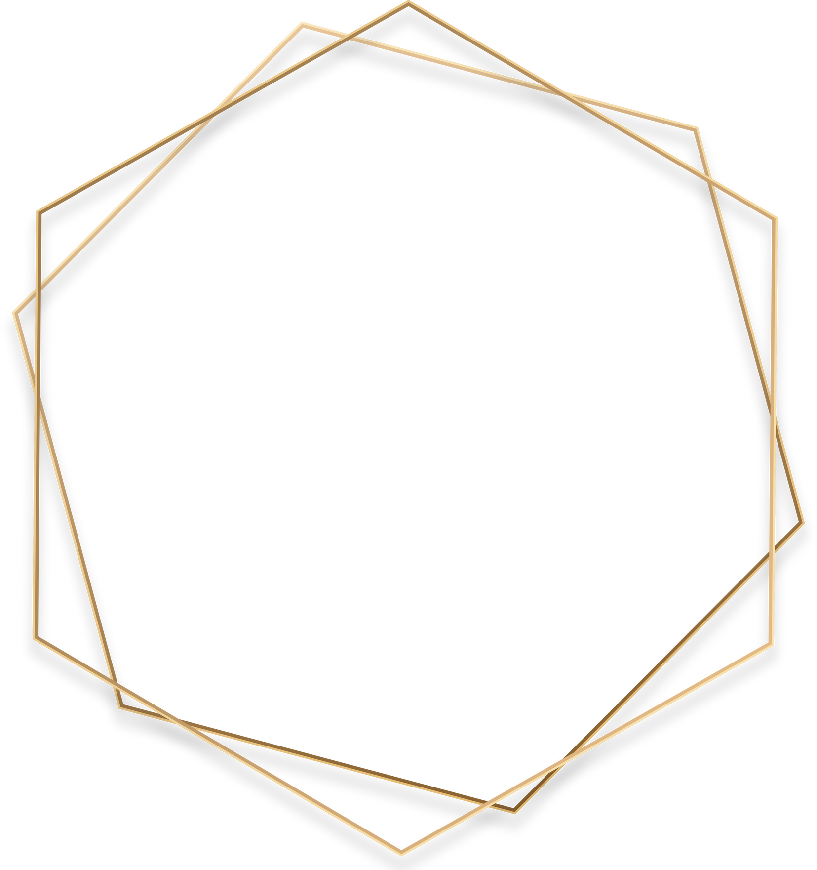 Geometric Gold Frame.